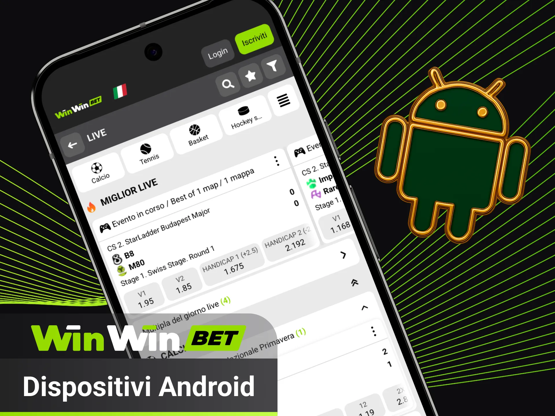 Gioca su dispositivi Android con l’app WinWin.