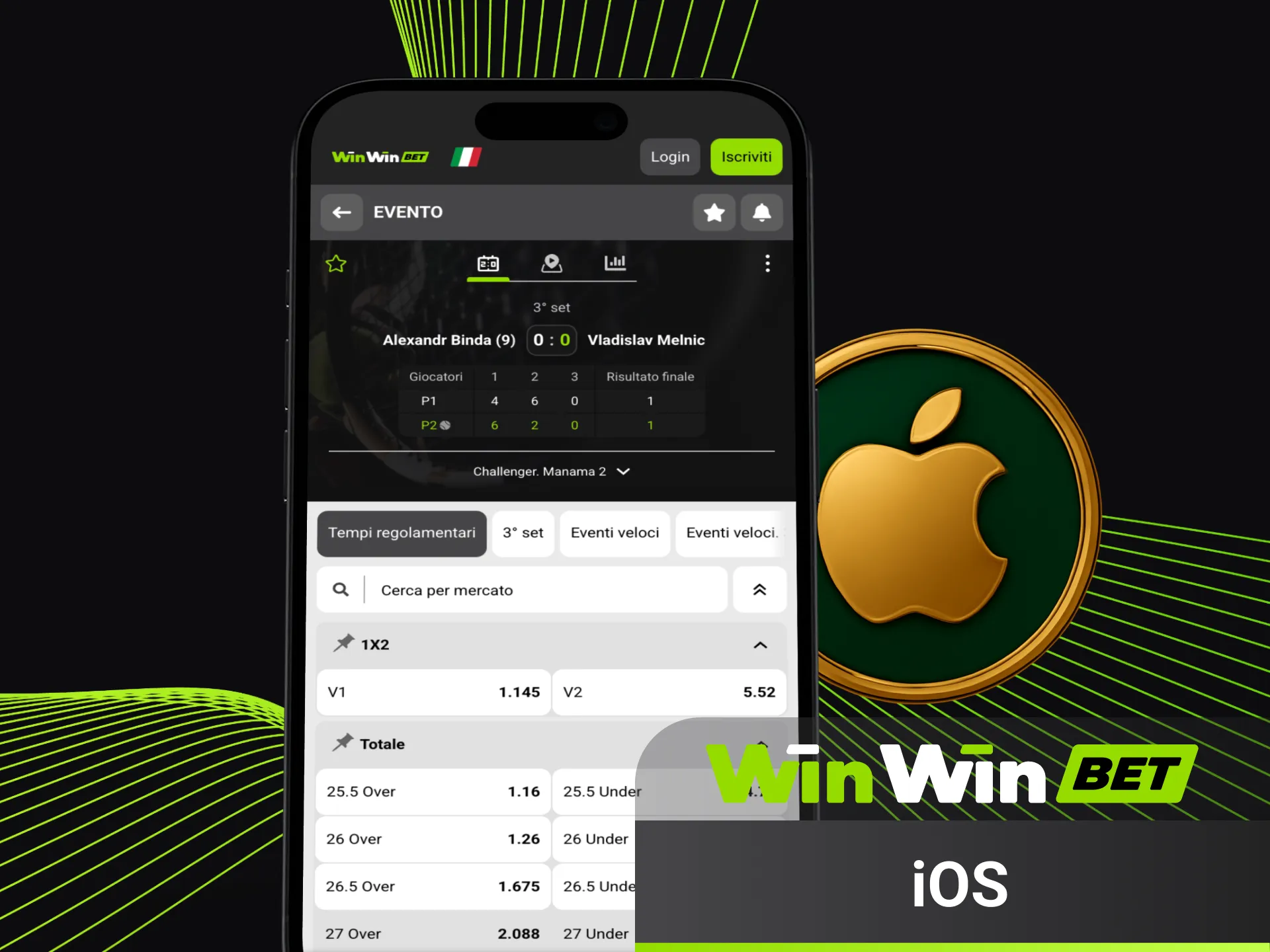 Installa l’app iOS e inizia a giocare su WinWin.