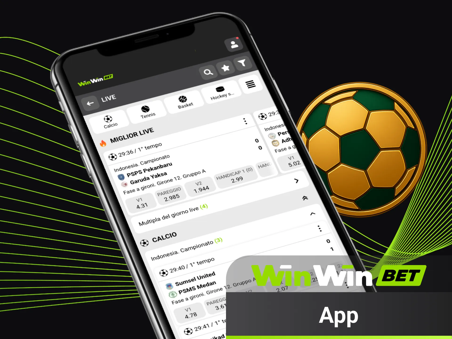 Gioca a calcio tramite app e vinci su WinWin.