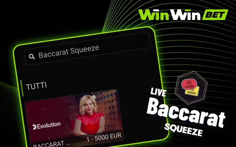 Scopri Baccarat Squeeze live e senti l’adrenalina su WinWin.