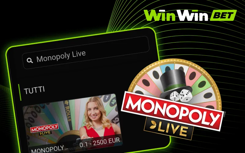 Entra in Monopoly Live e prova la fortuna su WinWin.