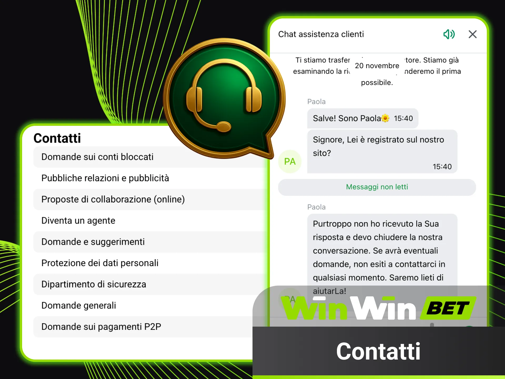 Trova contatti ufficiali e resta connesso con WinWin.