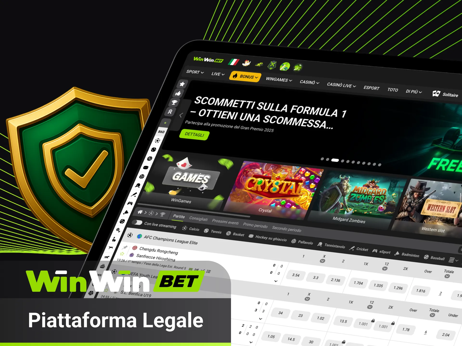 Gioca su una piattaforma legale sicura come WinWin.
