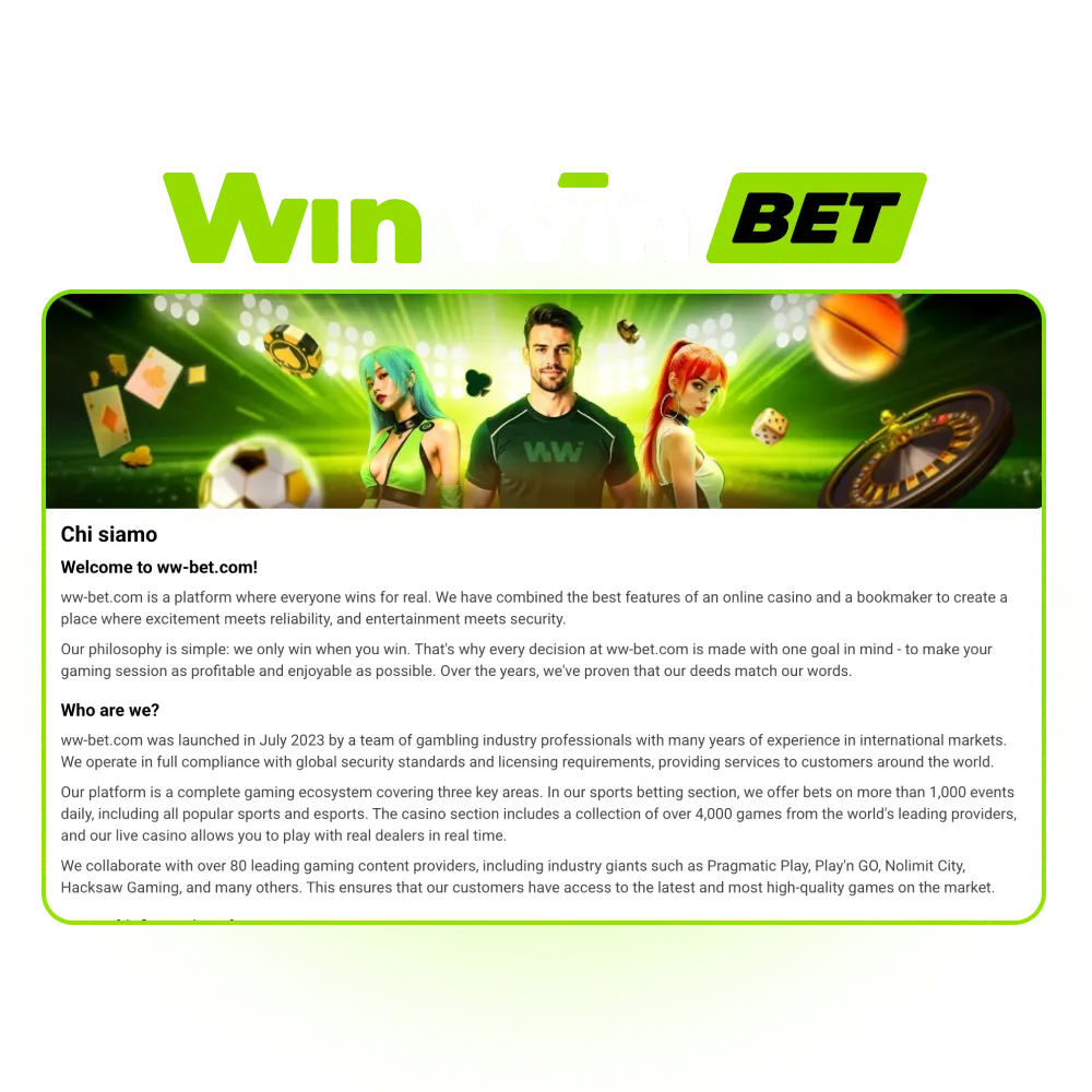 Conosci meglio WinWin e scopri tutto ciò che offre.