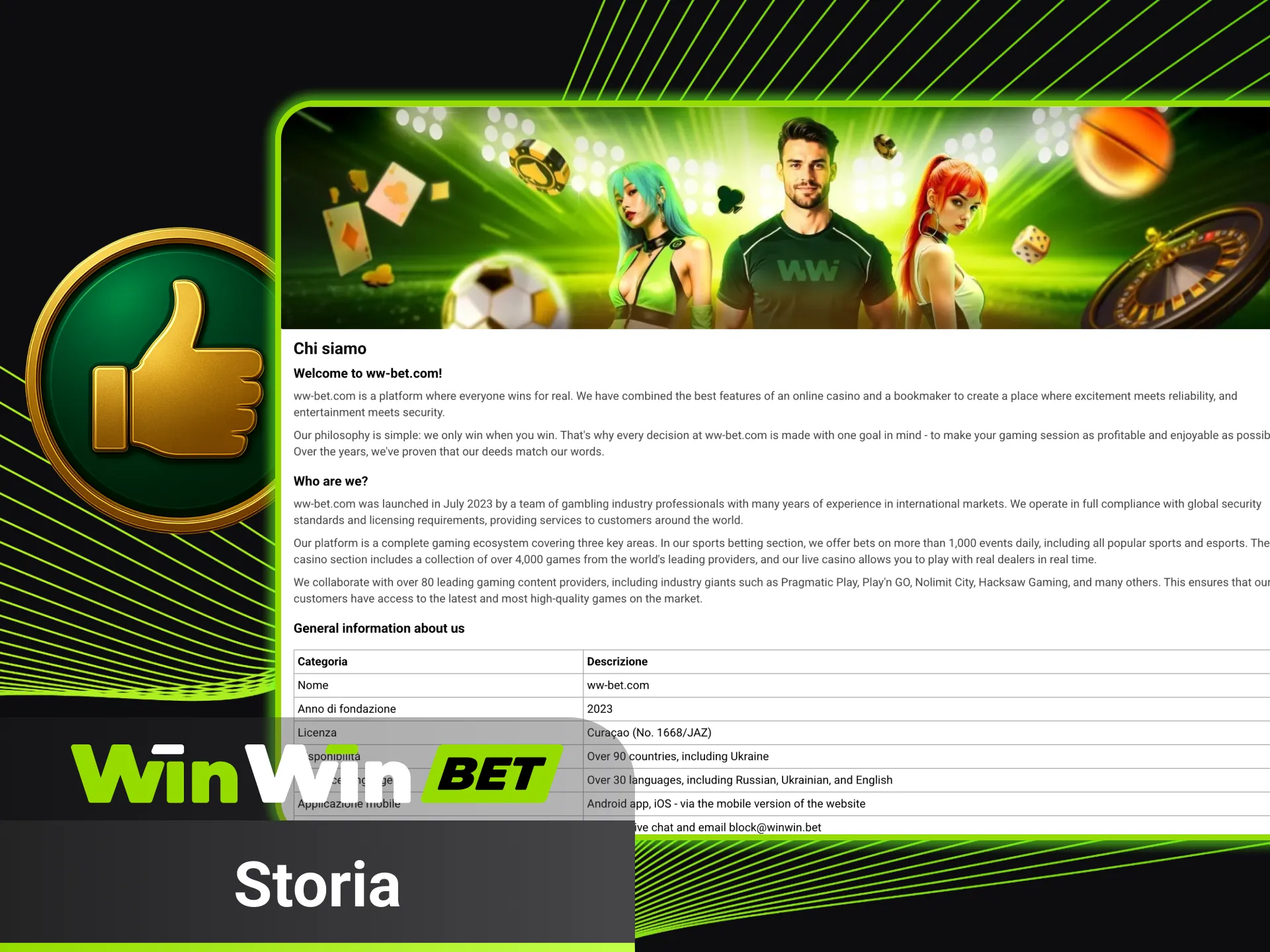 Scopri la storia di WinWin e la sua crescita.