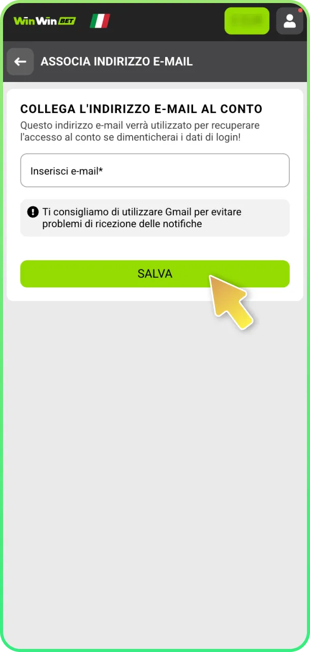 Accedi e verifica il tuo account per scommesse cricket su WinWin.
