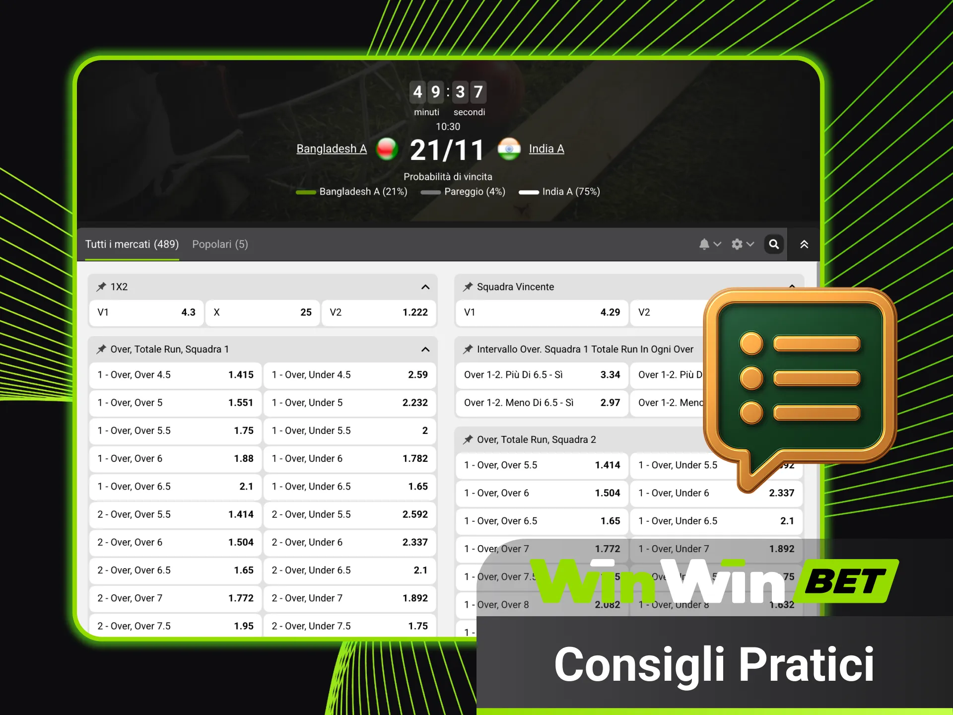 Scopri consigli pratici per vincere nelle scommesse cricket su WinWin.