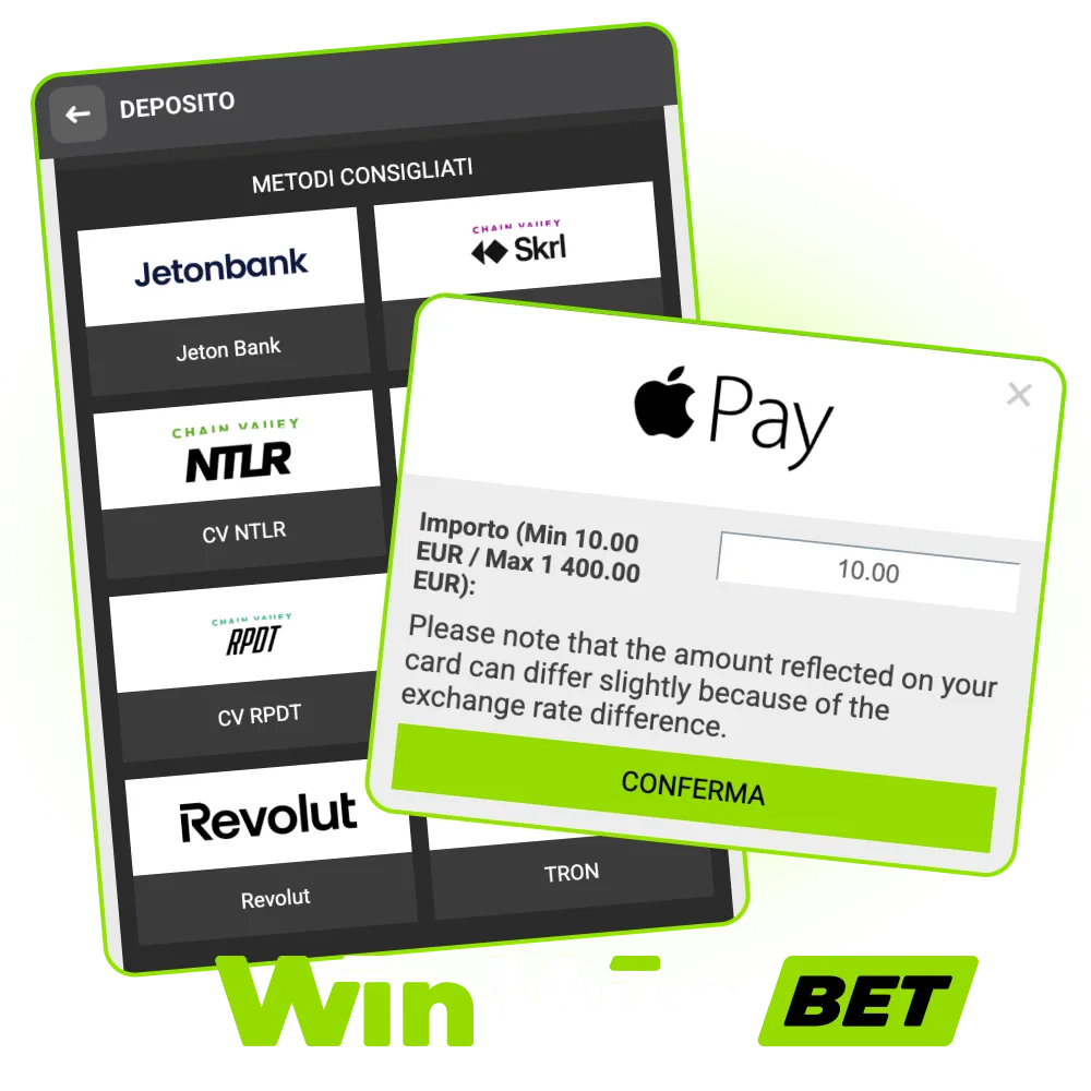 Effettua il deposito principale e inizia a vincere su WinWin.