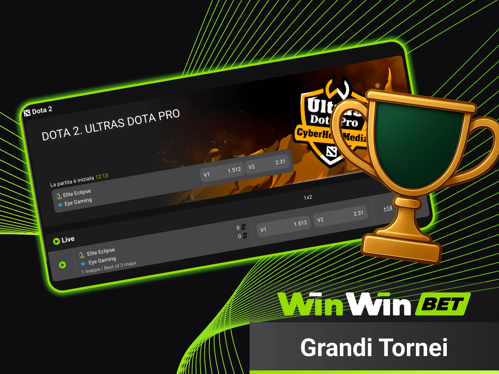 Segui grandi tornei eSports e punta su WinWin.