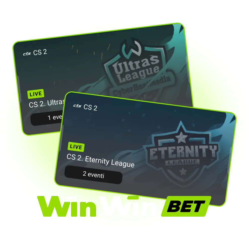 Entra nella sezione eSports e gioca su WinWin.