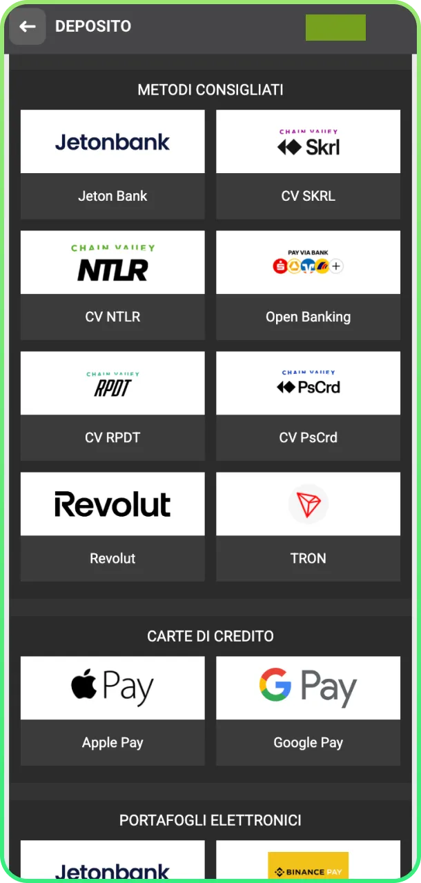 Deposita fondi e inizia le scommesse eSports su WinWin.