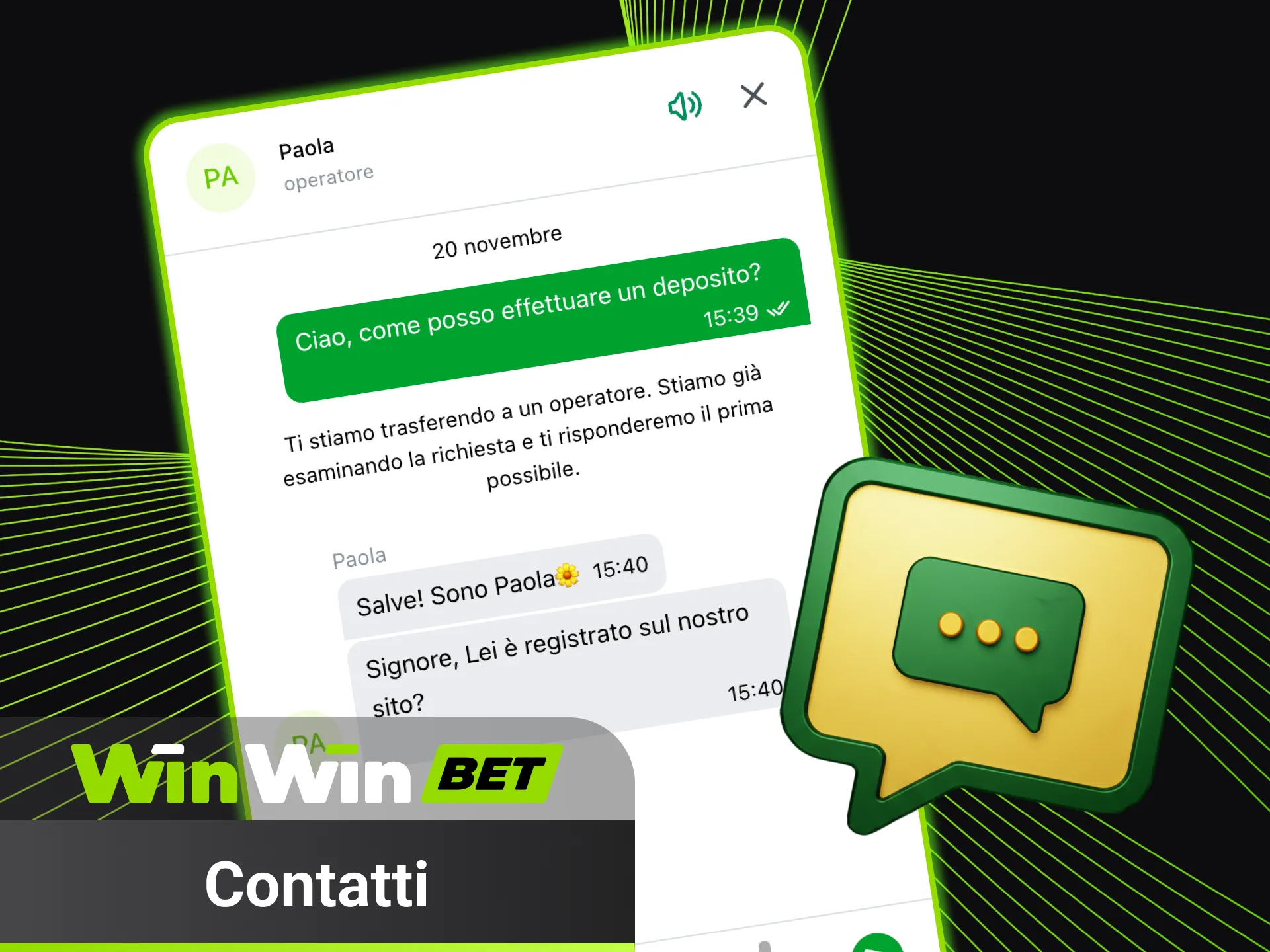 Contatta WinWin e ottieni supporto rapido e affidabile.