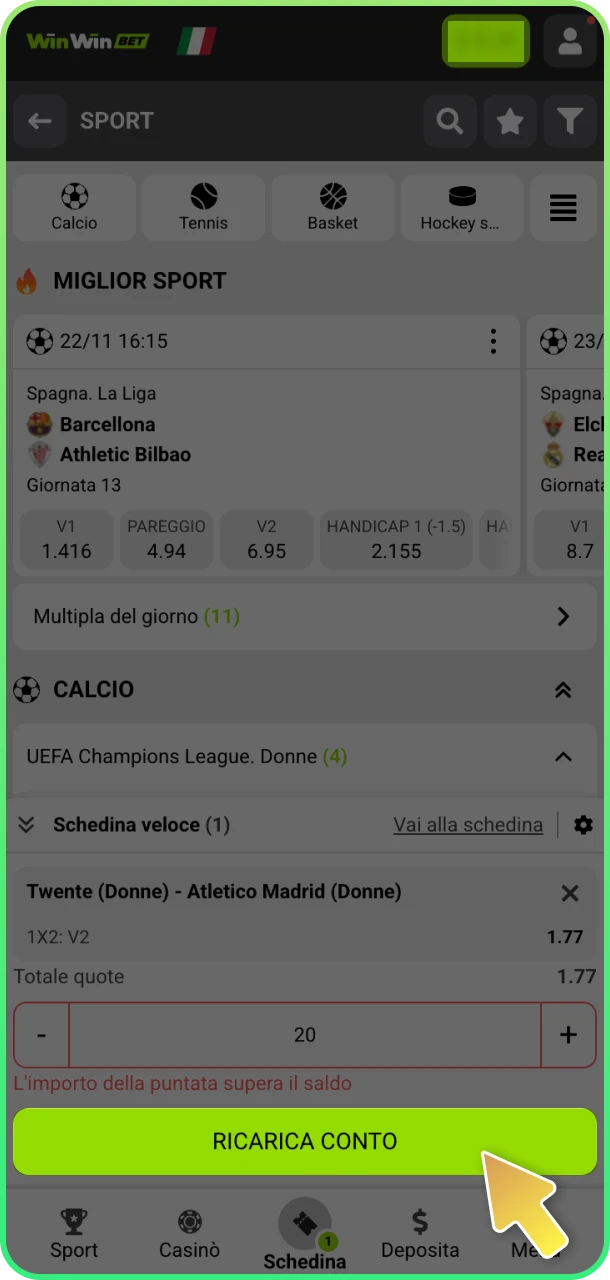 Conferma puntata e vivi l’emozione su WinWin.