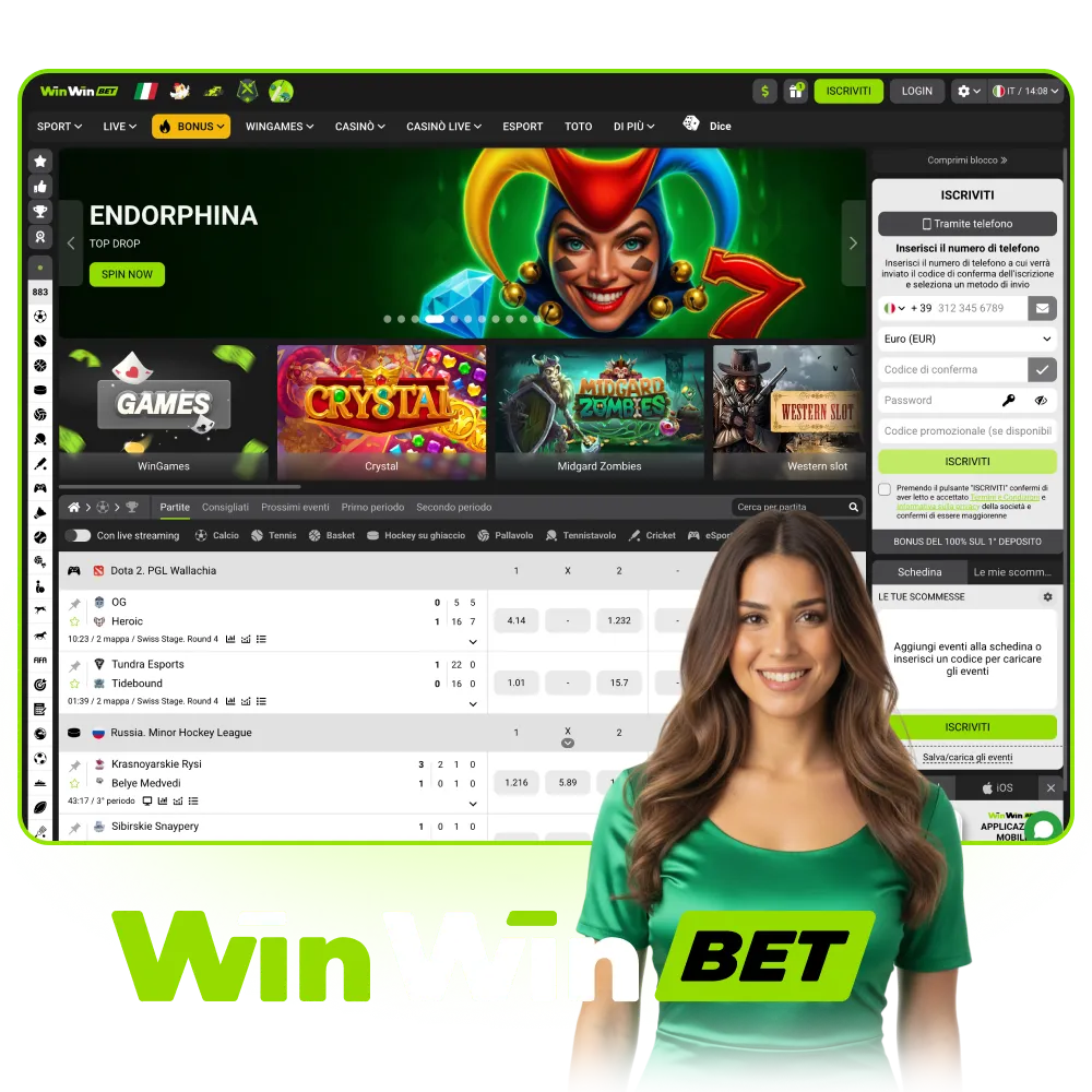 Accedi al mondo emozionante di WinWin e inizia a giocare.
