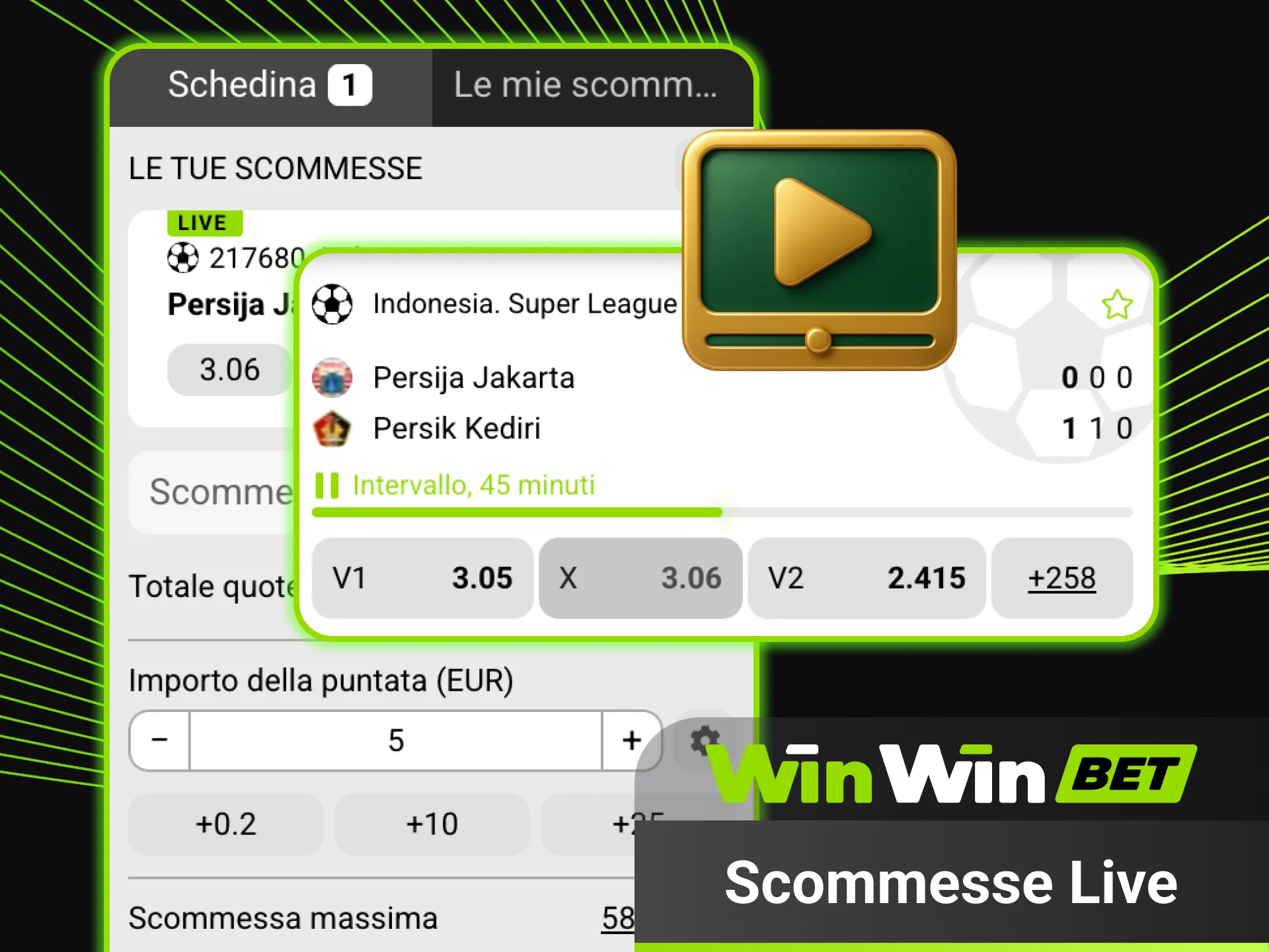 Vivi emozioni live con scommesse in tempo reale su WinWin.