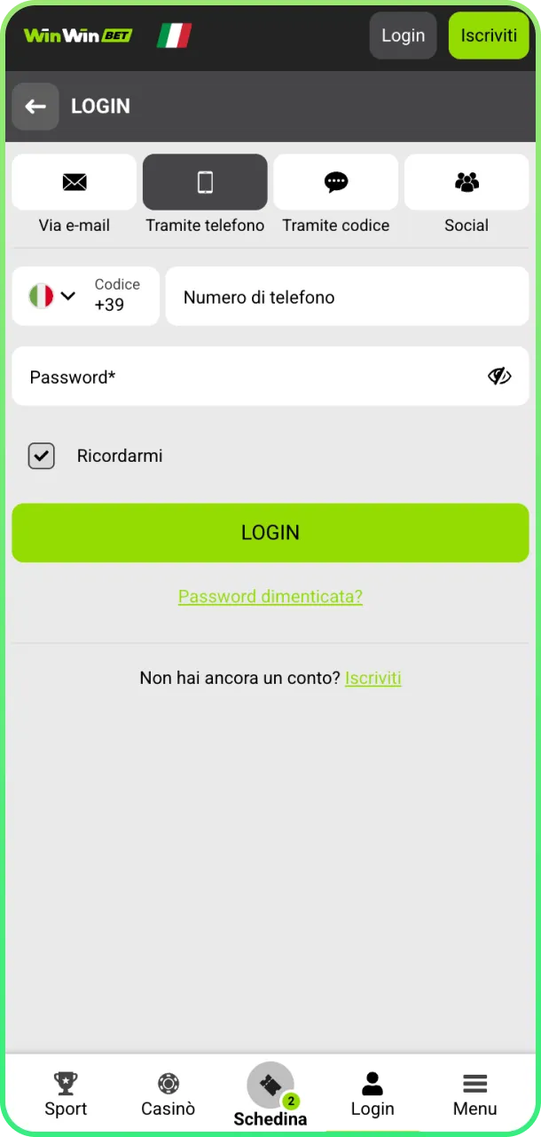 Apri app pallacanestro e gioca subito su WinWin.