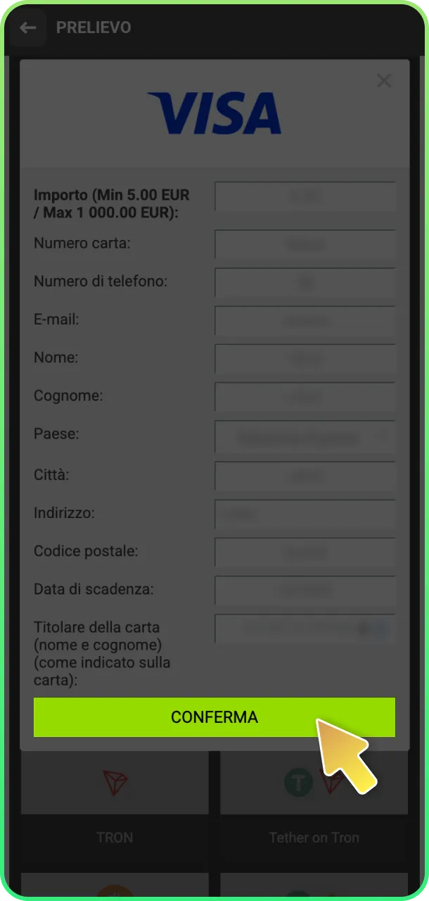 Invia richiesta prelievo e ricevi fondi velocemente su WinWin.