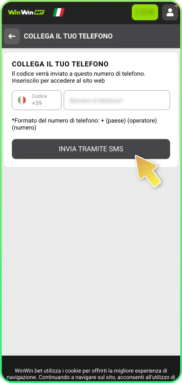 Completa verifica account e gioca subito su WinWin.