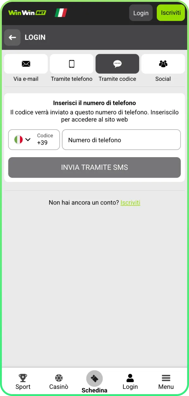 Accedi e scopri bonus esclusivi disponibili su WinWin.