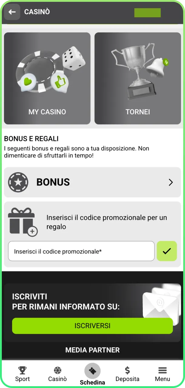 Attiva bonus e inizia a vincere su WinWin subito.