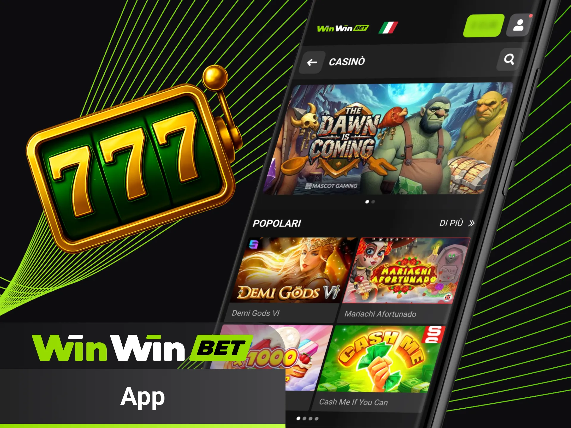 Gioca alle slot tramite app e divertiti su WinWin.