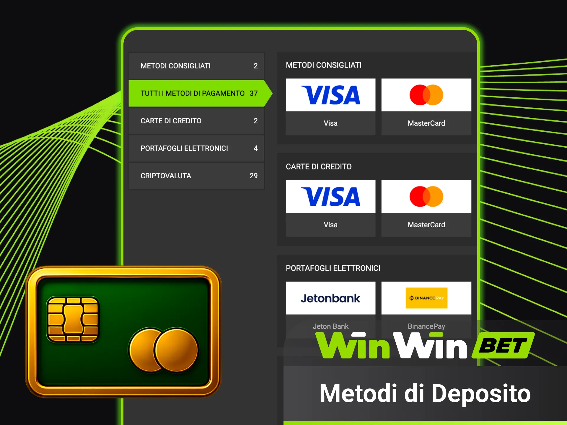 Deposita facilmente e inizia a giocare alle slot su WinWin.