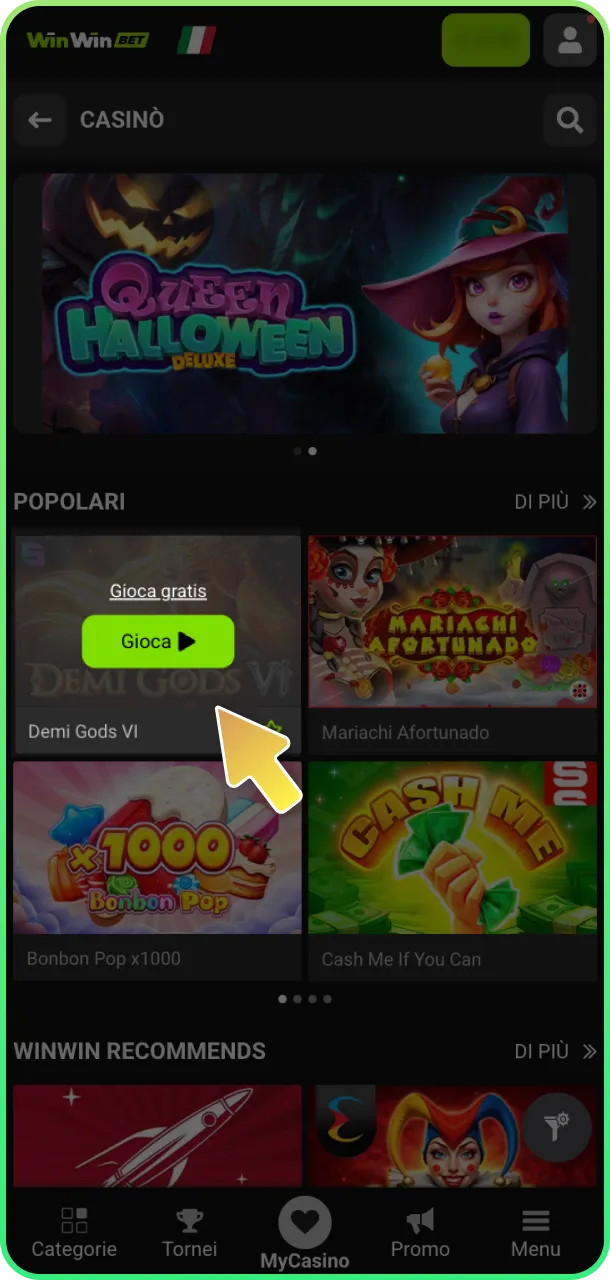 Prova slot in modalità demo e scopri WinWin.