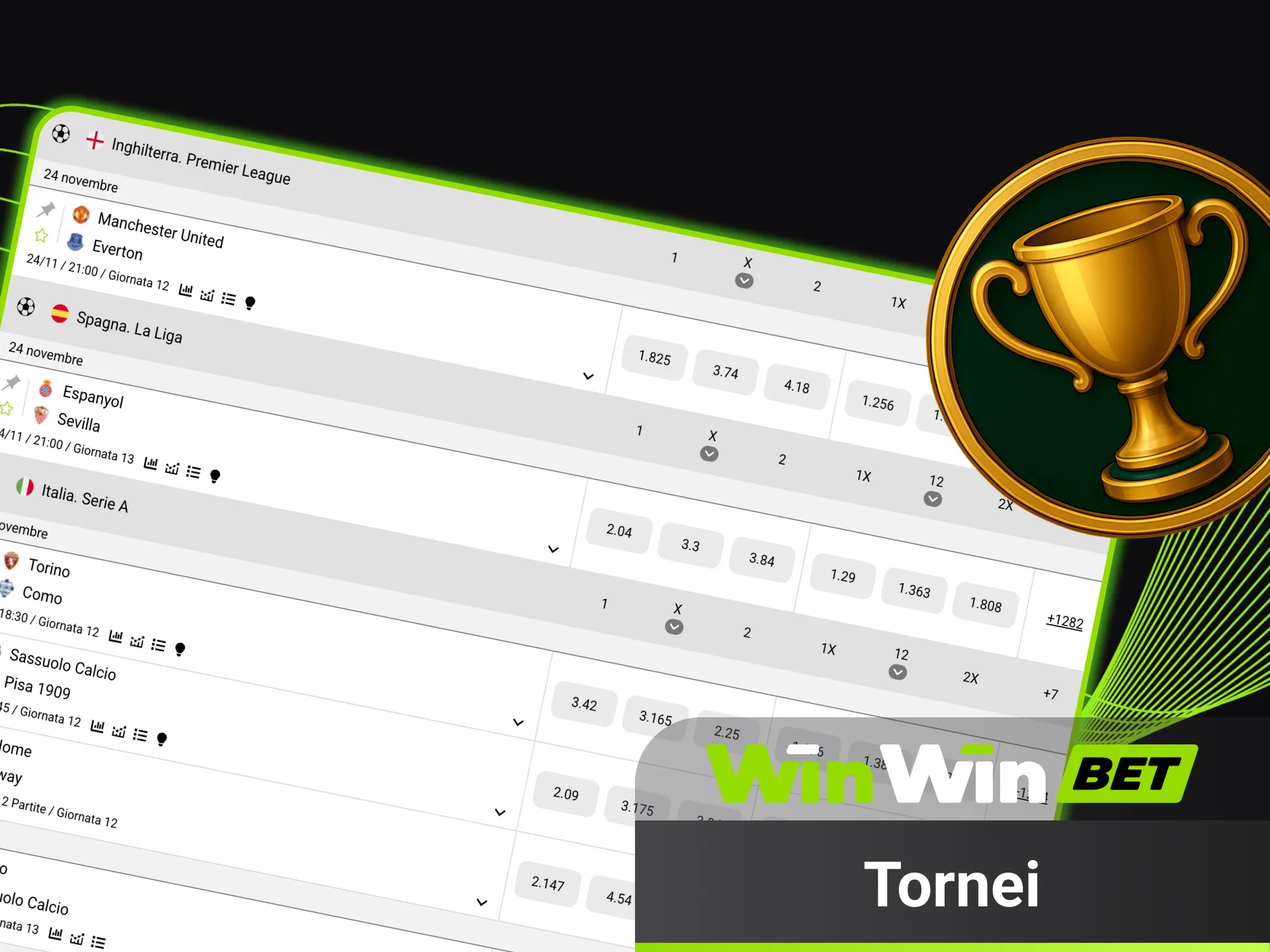 Segui grandi tornei tennis e scommetti su WinWin.